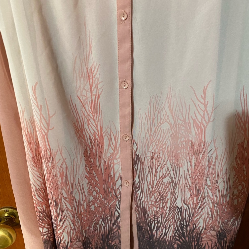 Miilla Clothing Asymmetrical Layered Dress in Pink and Gray - Picture 4 of 6